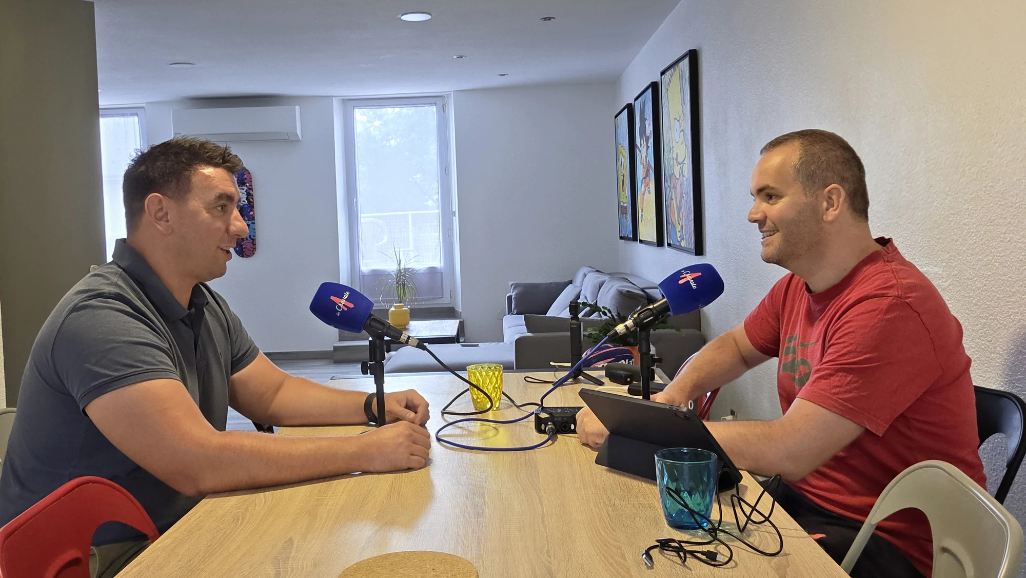 Thomas Bianchin et Yohan pendant leur rencontre pour le podcast La Cravate.